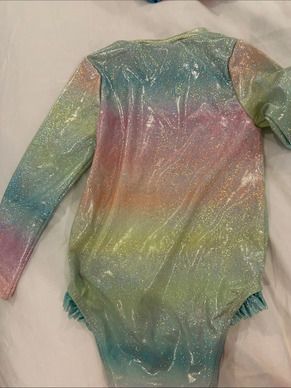 Old Navy Girls' Shimmery Pastel Rainbow Long-Sleeve One-Piece